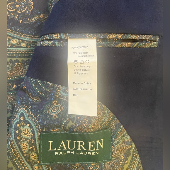 Polo Ralph Lauren Velvet jacket. Size 40R - Picture 6 of 6